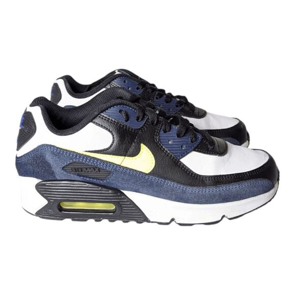 NIKE Air Max 90 "Midnight Navy Bolt" Running Shoes Size 6.5Y/W8 - Picture 3 of 12